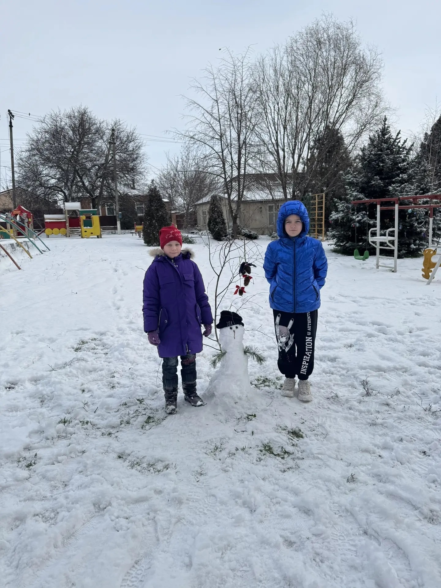 Лепим мы снеговика!